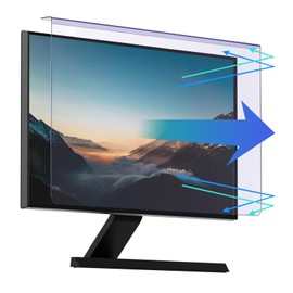 Anti Blue Light Screen Protector for 23, 23.6, 23.8 and 24 Inches Computer Monitor Hanging Type Blue Light Blocking Filter Anti Scratch Eye Protection Shield for Desktop Computer(BL HT 24 Inches)