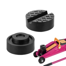 Pack of 2 Car Jack Rubber Pads, Rubber Pad Trolley Jack, Rubber Pad, Trolley Jack Pad Adapter, Car Jack Rubber Support Block, Suitable for Car Jack, Trolley Jack (Black)