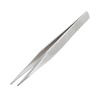 Solid/Rigid Arms Tweezers (Non-Flex), Squared Off fine Tips, 125mm, Stainless