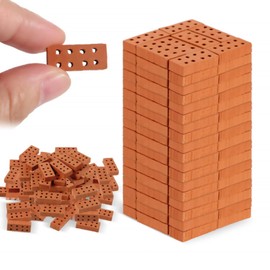 Wjelet Pack of 60 Mini Bricks Simulation Bricks Model DIY Building Blocks Garden Decoration Dollhouse Ornament Simulation Bricks Fairy Diorama