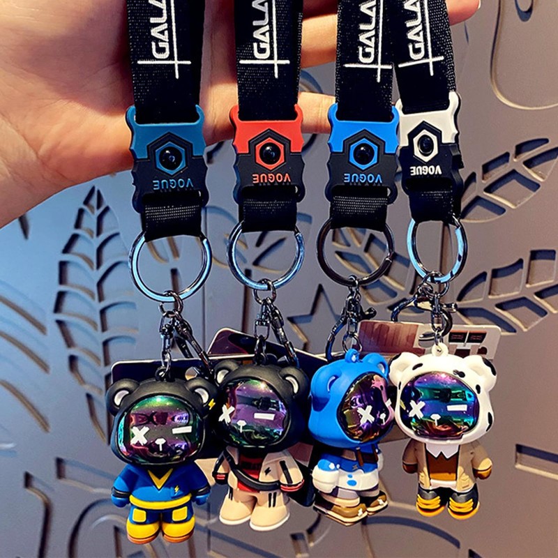 Moerstar 3D Keychain Cool Tide Bear Cute Bag Charm Decorative