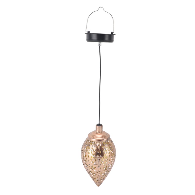 Solar Powered Patio Lamp LED Hanging Light Retro Decorative Lantern