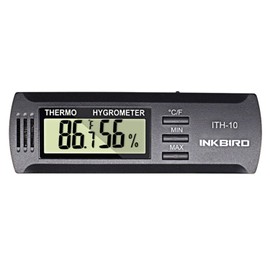 Inkbird ITH-10 Mini Portatil Medidor Temperatura Humedad,LCD Monitor Termómetro Higrómetro Digital para Nevera,Suelo,Cigarro,Humidor,Invernadero      