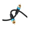 BlueRigger RCA Audio Subwoofer Cable (2M, Dual Shielded with Gold
