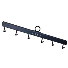 VOHYOV 31.5" Fence Stretcher Bar 6 Thickened Hooks Steel Chain Link Fabric Fence Stretcher Woven Wire Fence Stretcher Fabric Black Steel Bar Fence Stretcher Tool