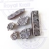 Leaf and Floral Pattern Wooden Blocks for Printing (Set of