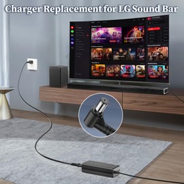 25V Power Cord for LG Electronics SoundBar 50W Adapter for LG Musicflow SK5Y SK6Y SK8Y NB3732A NB4533A NB3540 NB3730A NB4530 NB5540 NB5541 AS851 LAS851M DA-50F25 DA-38A25 EAY62909702 Charger