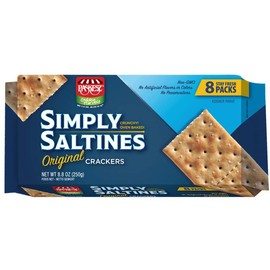 Only Kosher Candy Simply Saltines Original Crackers, Crunchy Oven Baked Kosher Parve Non-GMO, No Artificial Flavor and Color Contain 8 Stay Fresh Packs, Pack of 3