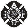 4 Inch Reflective Black Distressed Look IAFF Retired Firefighter Maltese Sticker