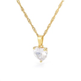 Rhinestone Heart Necklace for Women Zircon Heart Necklaces Gold Heart Necklaces Wedding Bride Necklace Jewelry Gift