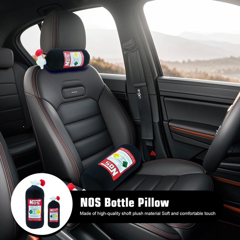 hrabykt Car Neck Pillow NOS Pillow Bottle Car Headrest Pillow
