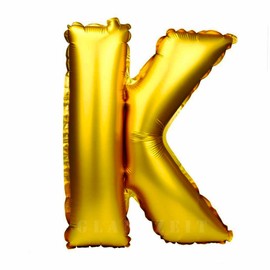 Glanzzeit 16 Inch Gold Foil Balloons Letters A - Z Numbers 0-9 Shower Birthday Wedding Party Decor (Letter K)