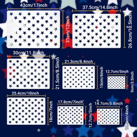 Large Star Stencils Independance Day Decor 50 Star Stencil American Flag Stencil for Painting DIY Crafts Fabric Airbrush Paper Walls,8 Sizes