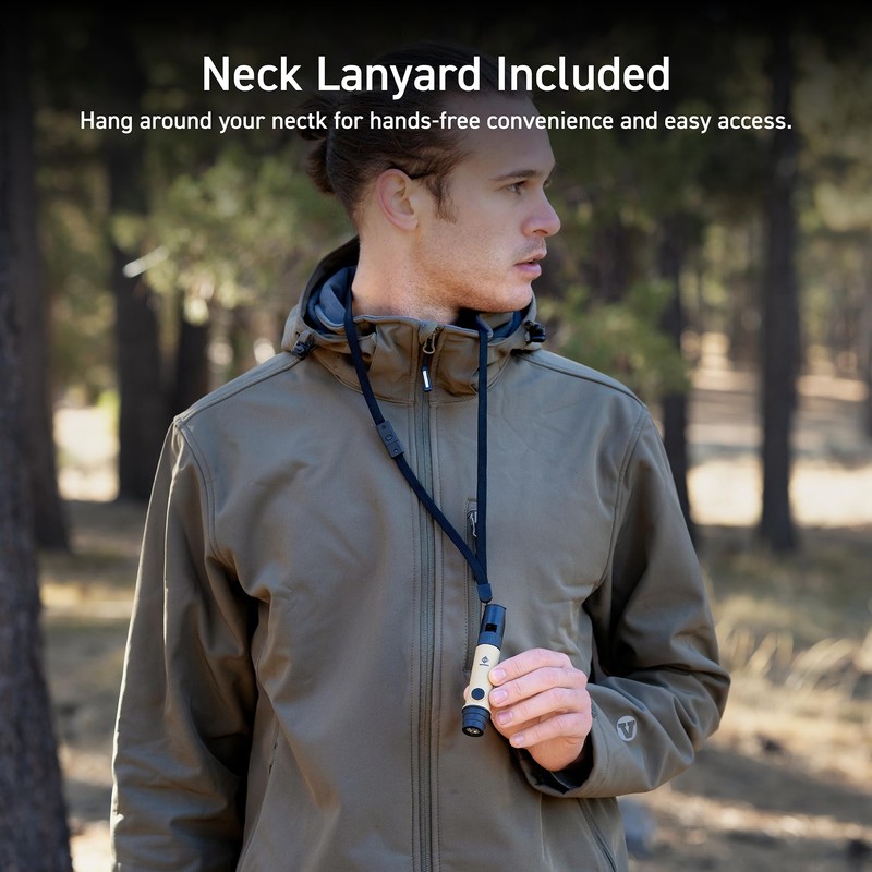 NESTOUT 3-in-1 Flashlight, Lantern & Whistle, IP44 Water-Resistant, Dust-Resistant, AAA