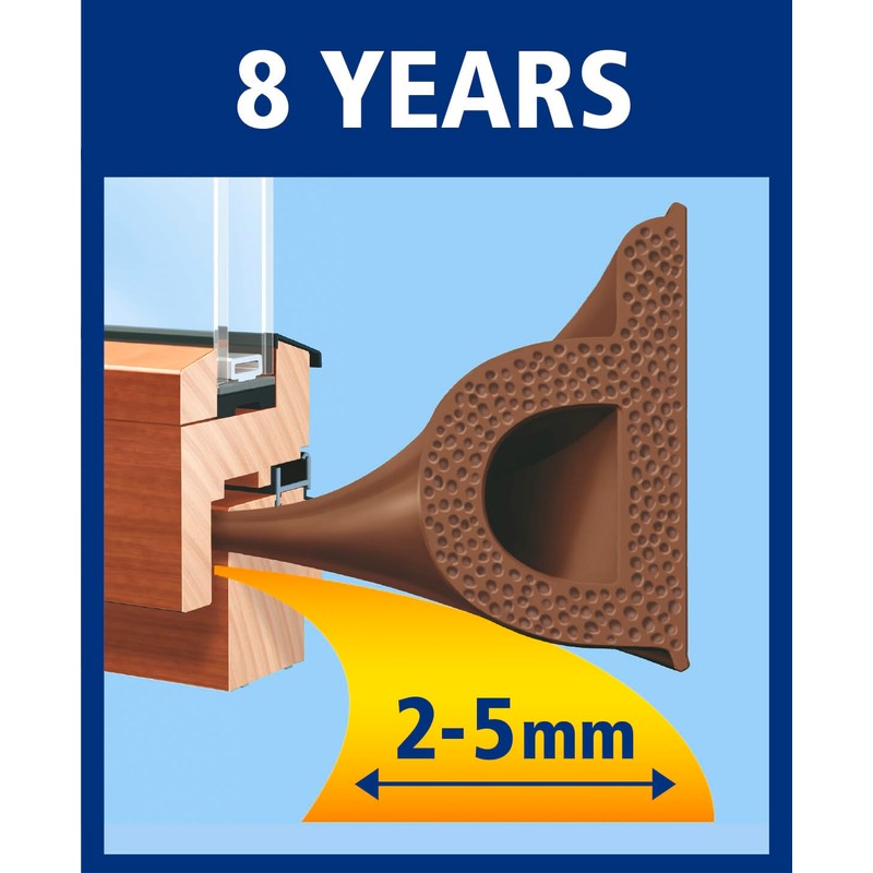 tesamoll Polyethylene Profile Rubber Seal for 2-5 mm Gaps