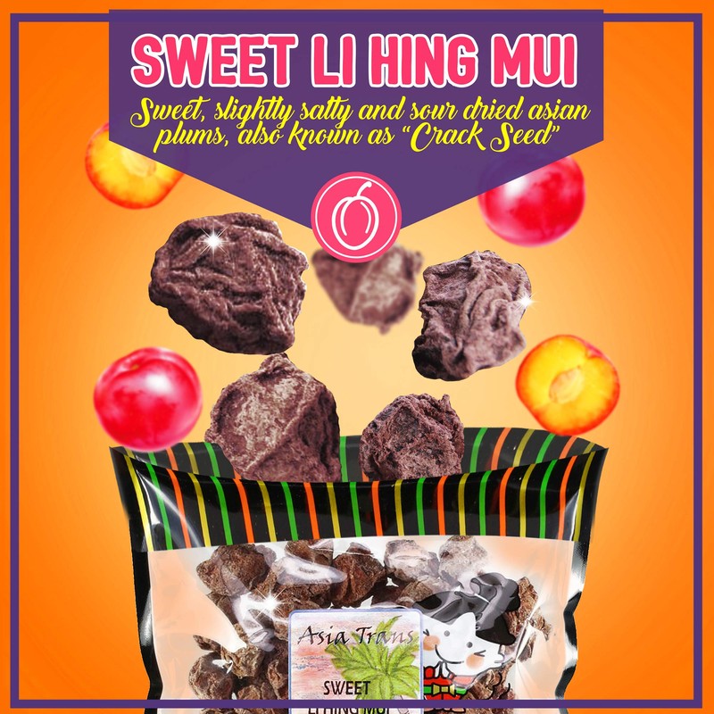 Asia Trans Sweet Seeded Li Hing Mui Crack Seed Plums