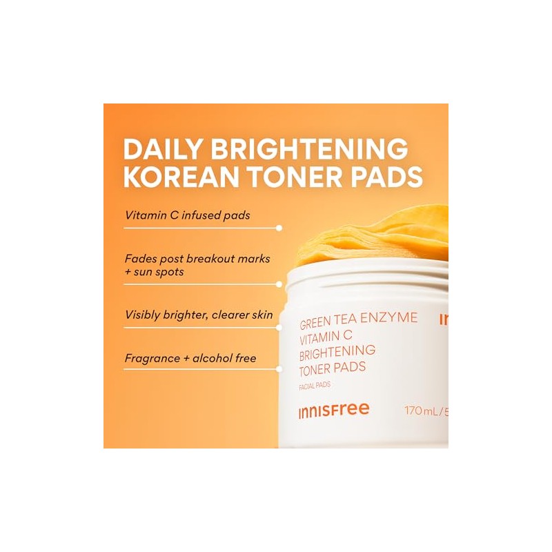 Innisfree Green Tea Enzyme Vitamin C Toner Pads - 60