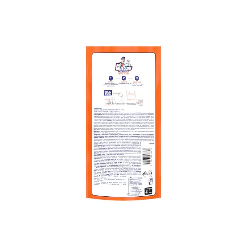 Músculo Platinum Limpiador Baño Quita Sarro Líquido Repuesto 500ml