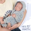 JIZHI Lifelike Reborn Baby Dolls Boy - 17-Inch Soft Baby