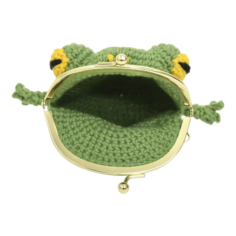 NASKA NASKA Hand-Knit Kit Frog Purse HT-15 Col.A Green