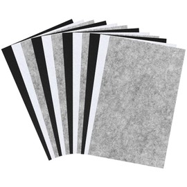 Felt Sheets, Pack of 12 1 mm Craft Felt Fabric Sheets Stiff Felt for Crafts Thick Soft Wool Felt Fabric Sheets for DIY Arts and Sewing Projects, 20 x 30 cm (Black + White + Grey)
