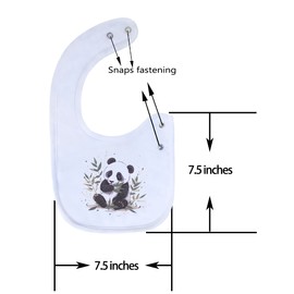 Maiwa 6-Pack Baby Bibs Set: 100% Cotton, Waterproof, Snap Closure,Baby Boys Girls Unisex Design - Ideal for Drooling,Teething & Feeding,Easy Clean, Durable Baby Essentials