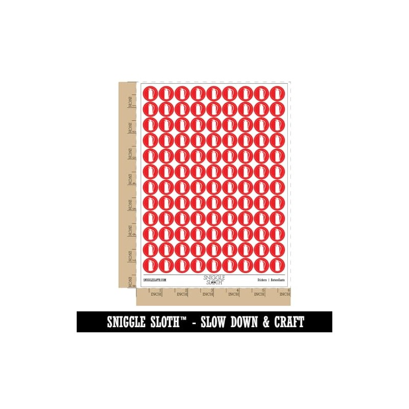 Fire Extinguisher Solid 200+ Round Stickers - Matte Finish -