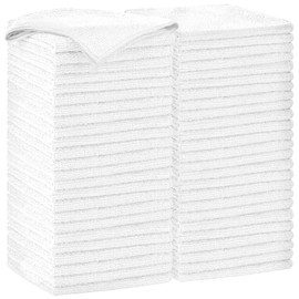 AIDEA Microfiber Cleaning Cloths-50PK, Soft Microfiber Towel, Absorbent Cleaning Supplies, Lint-Free Streak-Free Cleaning Cloths for House, Kitchen, Window(12in.x12in.)