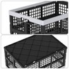 2-Pack 42L Plastic Folding Storage Crate, Collapsible Basket Crate