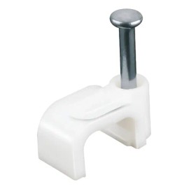 Bolsa 20 Pzs Grapa Plana Cable Aksi 8 Mm Blanco                                                                                                       
