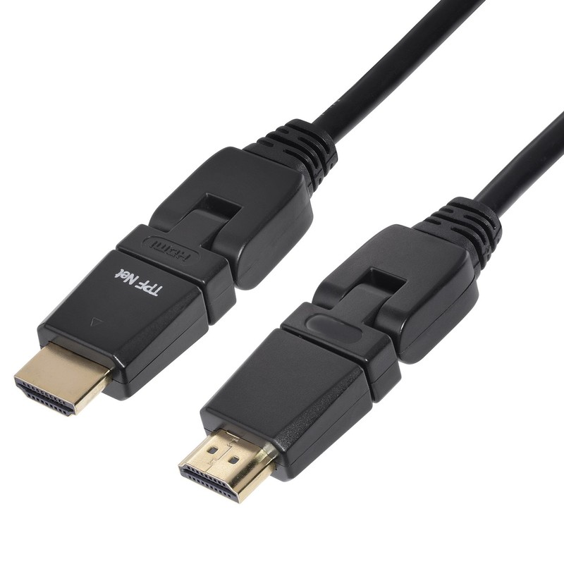TPFNet 3 Pack 2 m HDMI Cable 2.0 Angled (Gold-Plated