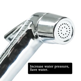 Selyse Chrome Bidet Hand Shower Set with ABS Shower Head 1/2 Inch On/Off Pause Switch, 1.5 m Hose and Hook