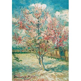 Jigsaw Puzzles 2000 Pieces Pink Peach Trees by Van Gogh Full Size Poster Puzzle Adult Kids Educational Game Challenge Stress Relief