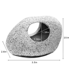 Aquazoo Premium Fish Tank Decorations, Betta Fish Tank Accessories for Betta Cichlid Hiding, Professional Beta Fish Aquariums Accessories Hiding for Territorial Fish (2 Pieces Set)