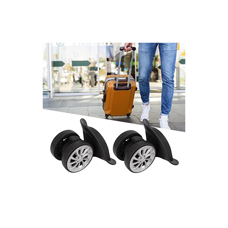 Alomejor Pack of 2 Replacement Luggage Wheels, Left and Right