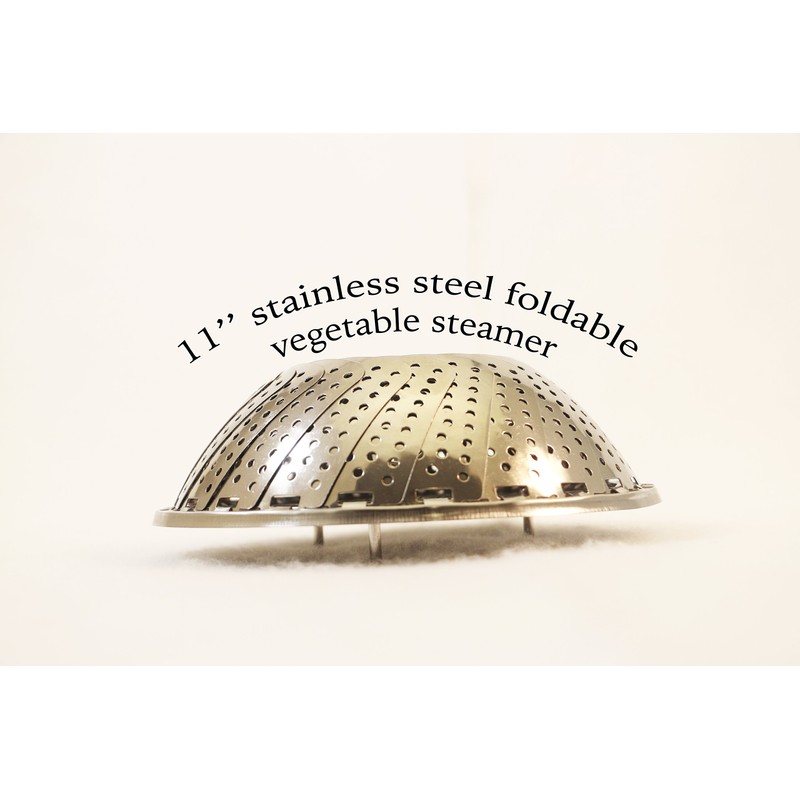 ExcelSteel Foldable Vegetable Steamer, Stainless Steel