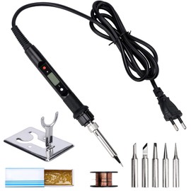 Lötkolben Set, Soldering Iron, Altamejor 80W Lötkolben Lötset mit EIN/AUS-Schalter180-480°C, 5 Lötspitzen, Lötset für Reparatur des Schweißens