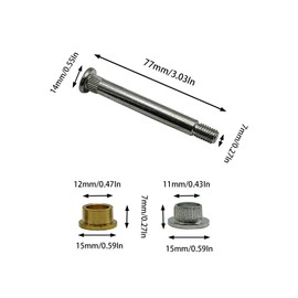 SLWACLL Door Hinge Pin and Bushing kit Compatible with 1994-2004 Ford Mustang Ranger Lincoln 4 pins 2 Door
