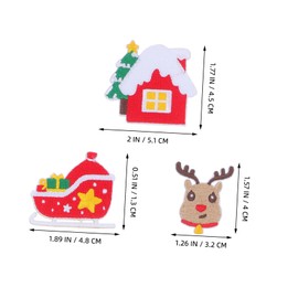 KONTONTY 16pcs Christmas Sew-on Patches Santa Claus Trees Snowman Jingle Bell Iron-on Patches Embroidered Applique for Hats Clothes Jeans Jackets Repair Decoration
