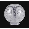 B&P Lamp® Supply 8" Five-Scene Clear & Etched Glass Gas