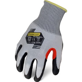 Ironclad Command Touchscreen Knit Foam Nitrile Glove; Touchscreen Infused Palm, A6 Cut Resistant, Foam Nitrile Palm Coating, Sized XS, S, M, L, XL, XXL, Grey/Black/Red
