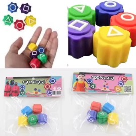 Unbranded Traditional Korean Gonggi Game Set – Toss and Catch Game, 5 Colorful Marble Game