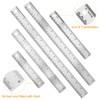 5Pcs Cork Backed Ruler Stainless Steel Ruler, 6/8/12/14/16 Inch Metal