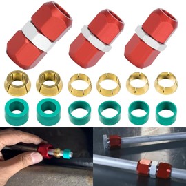 Replace for 800-640 800-641 800-642 A/C Line Repair Splice Connector Kit Fit for 5/8 in 3/8 in 1/2 in Aluminum Tube Lines