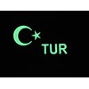 Turkey Turkish Diagonal TUR Glow in the Dark Flag Tactical