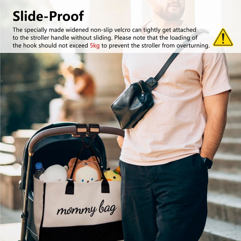 TOPDesign Universal Baby Stroller Organizer, Stroller Caddy with Detachable Mesh