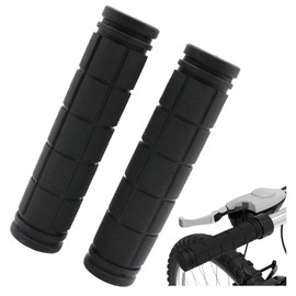 Bicycle Grips, 2PCS Rubber Handlebar Grips, Bike Handlebar Grips, Soft Non Slip Bike Handles, Handle Bar Grips, Black