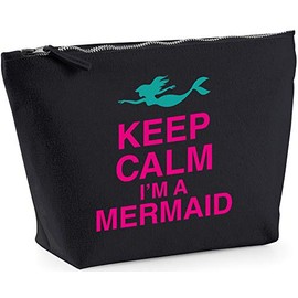 Hippowarehouse Keep calm I'm a mermaid printed make up cosmetic wash bag 18x19x9cm