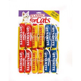 Classic Pet Products Catnip Dynamite, Blue/White/Yellow