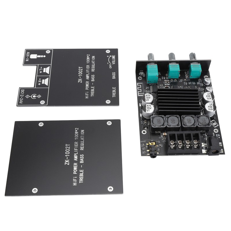 2x100W Amplifier Board HIFI with Treble Bass Control TPA3116D2 DC12‑24V